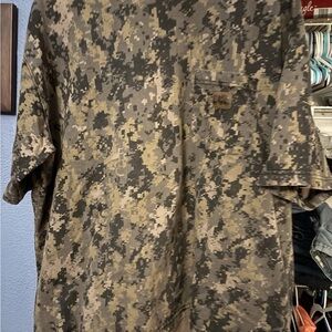Big Smith Men's XL Camouflage Cotton Knit Pocket Short Sleeve Crew Neck T-Shirt